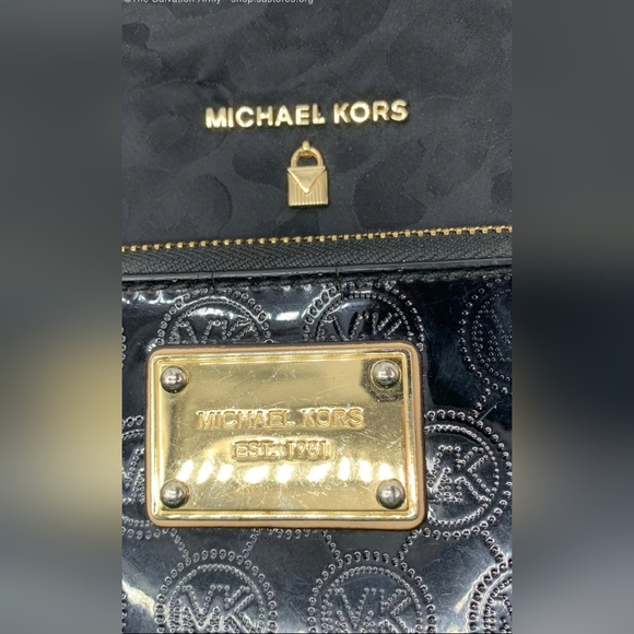 Michael Kors MK Designer Kelsey Black Leopard Print Tote W/ Monogrammed Wallet - Picture 4 of 10